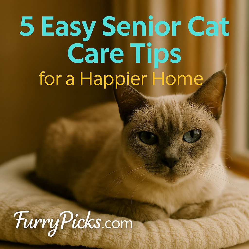 Senior cat resting peacefully on a soft bed – senior cat care tips for comfort and wellness