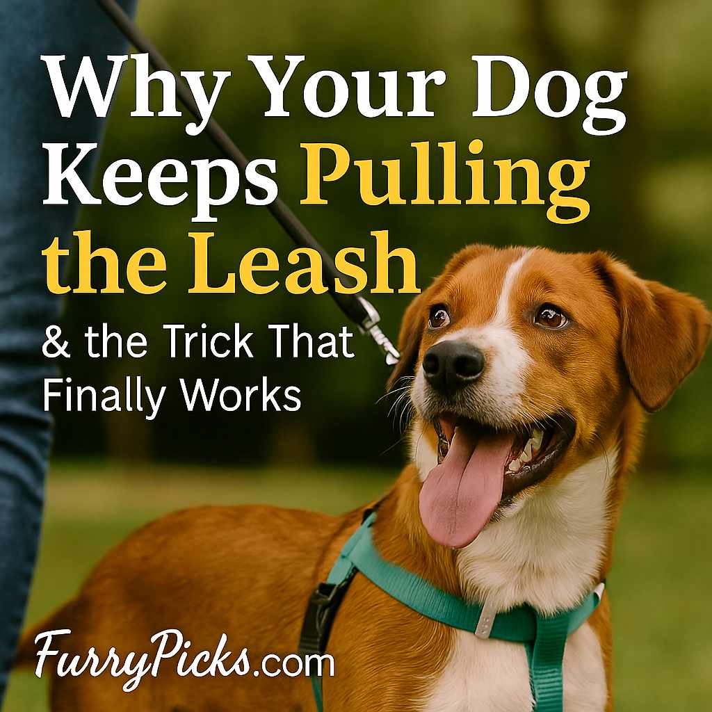 dog pulling the leash
